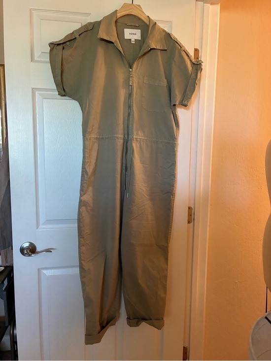 pistola Pants - pistola Olive Short-Sleeve Zip Utility Jumpsuit